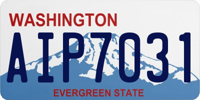 WA license plate AIP7031