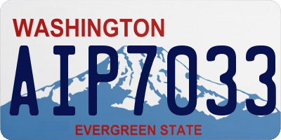WA license plate AIP7033
