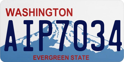 WA license plate AIP7034