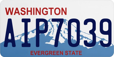 WA license plate AIP7039