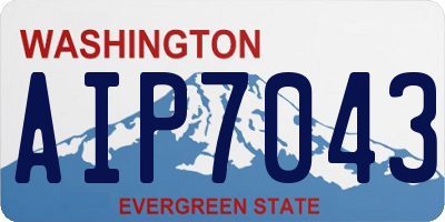 WA license plate AIP7043