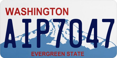 WA license plate AIP7047