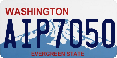 WA license plate AIP7050