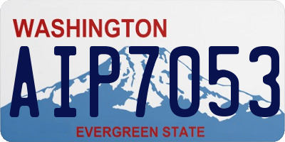 WA license plate AIP7053