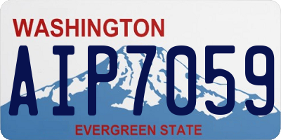 WA license plate AIP7059