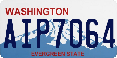 WA license plate AIP7064