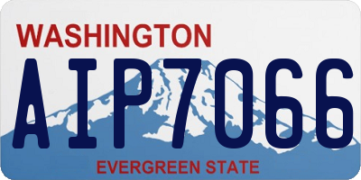 WA license plate AIP7066