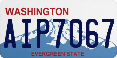 WA license plate AIP7067