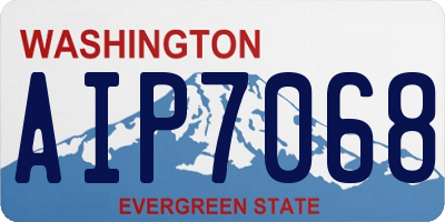 WA license plate AIP7068
