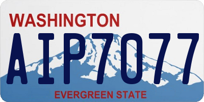 WA license plate AIP7077