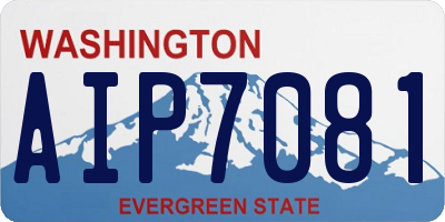 WA license plate AIP7081