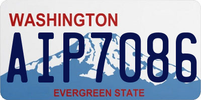 WA license plate AIP7086