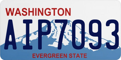 WA license plate AIP7093