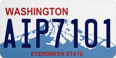 WA license plate AIP7101