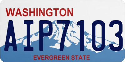 WA license plate AIP7103