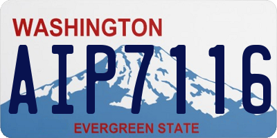 WA license plate AIP7116