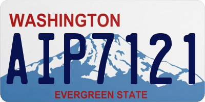 WA license plate AIP7121