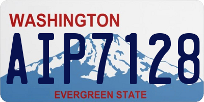 WA license plate AIP7128