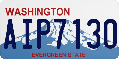 WA license plate AIP7130