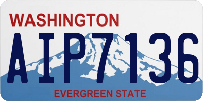 WA license plate AIP7136