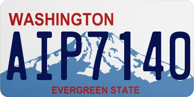WA license plate AIP7140
