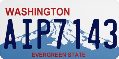 WA license plate AIP7143