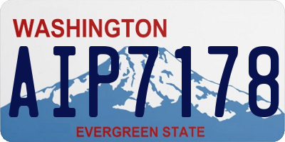 WA license plate AIP7178