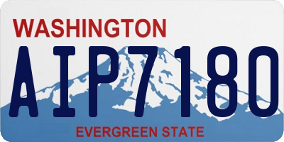 WA license plate AIP7180
