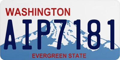 WA license plate AIP7181