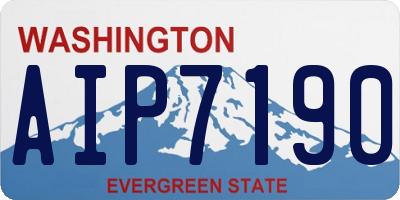 WA license plate AIP7190