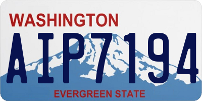 WA license plate AIP7194