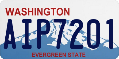WA license plate AIP7201
