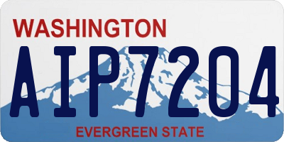 WA license plate AIP7204