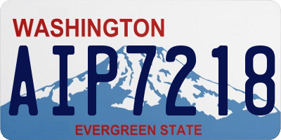WA license plate AIP7218