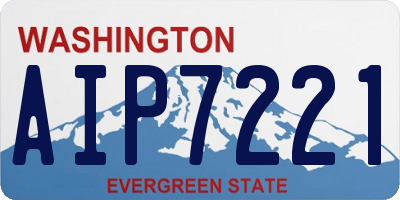 WA license plate AIP7221