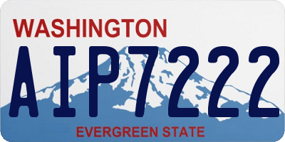 WA license plate AIP7222