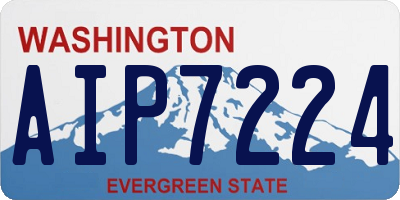 WA license plate AIP7224