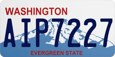 WA license plate AIP7227