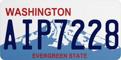 WA license plate AIP7228