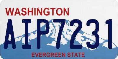 WA license plate AIP7231
