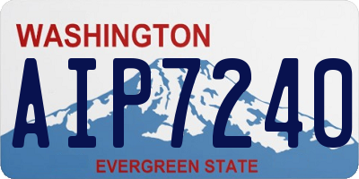 WA license plate AIP7240
