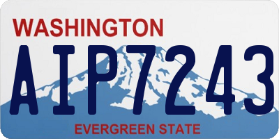 WA license plate AIP7243