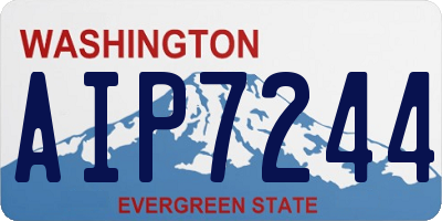 WA license plate AIP7244