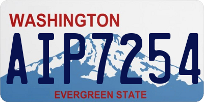 WA license plate AIP7254