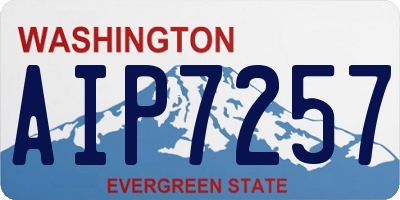 WA license plate AIP7257