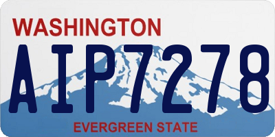 WA license plate AIP7278