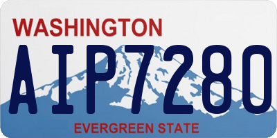 WA license plate AIP7280