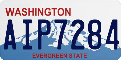 WA license plate AIP7284