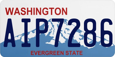 WA license plate AIP7286