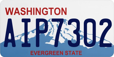 WA license plate AIP7302